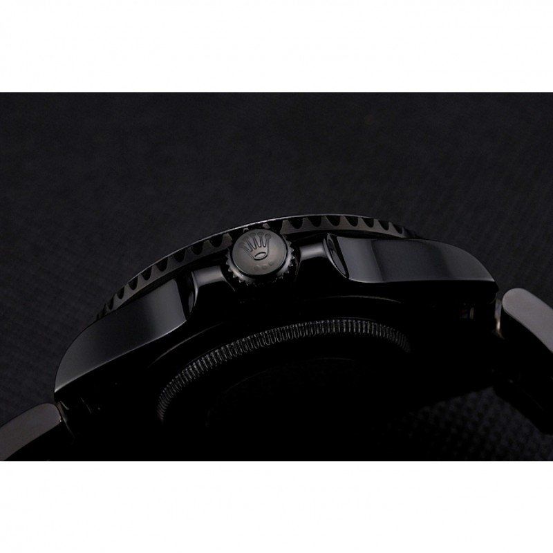 Swiss GMT Master II Black Dial Blue And Black Bezel Black PVD Case And Bracelet PR18239