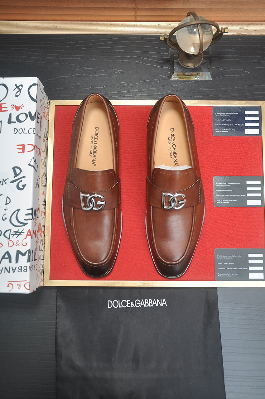 D&G men's leather shoes-34