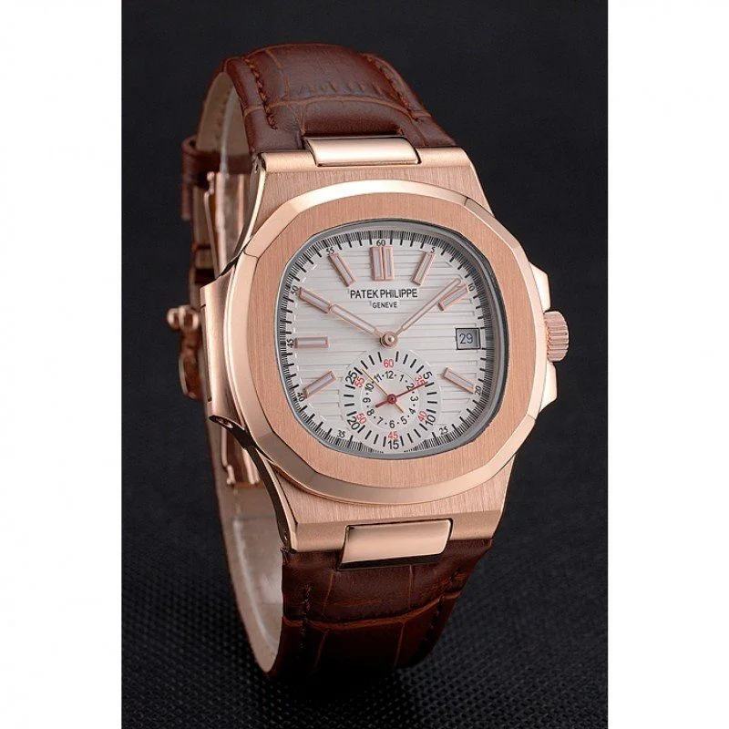 Nautilus 5980R-015 Dial White 40 mm, Rose Gold