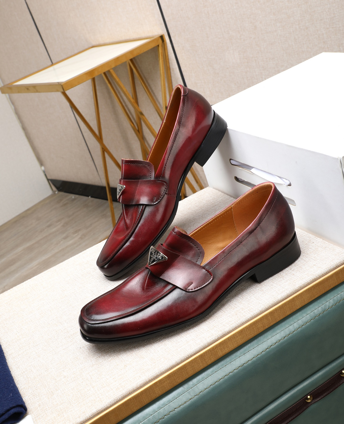Prada men's leather shoes-60