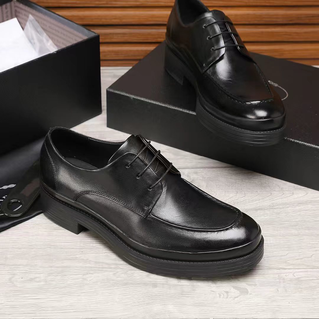 Prada men's leather shoes-76