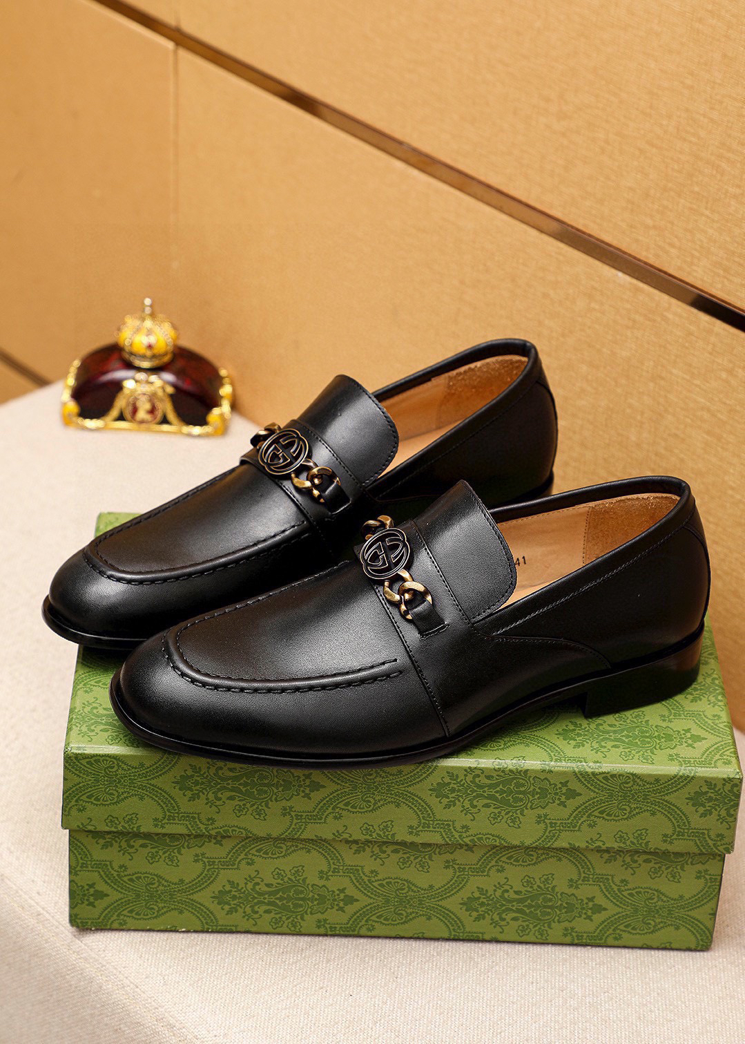 Gucci men's leather shoes-82