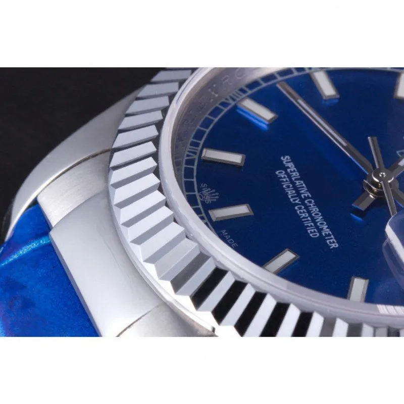 Swiss Day-Date Oyster Collection Blue Leather Band 621490