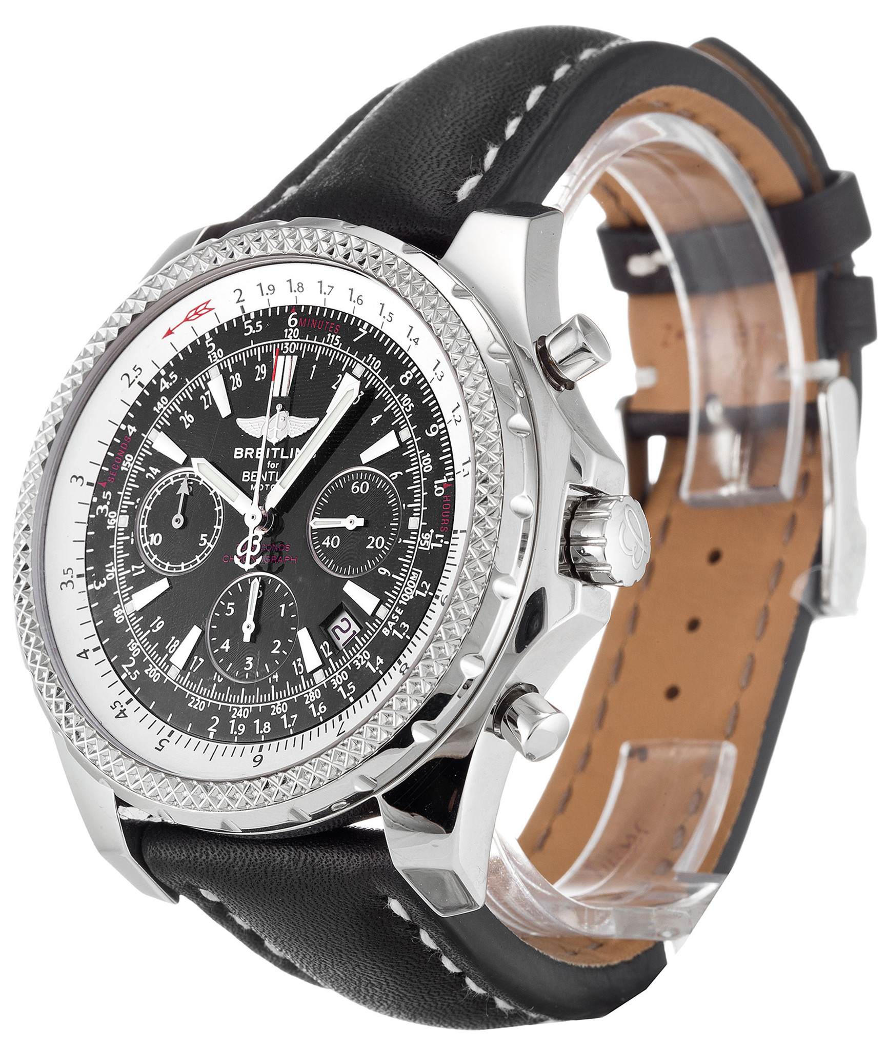 Bentley Motors Black Dial Leather Strap A25362