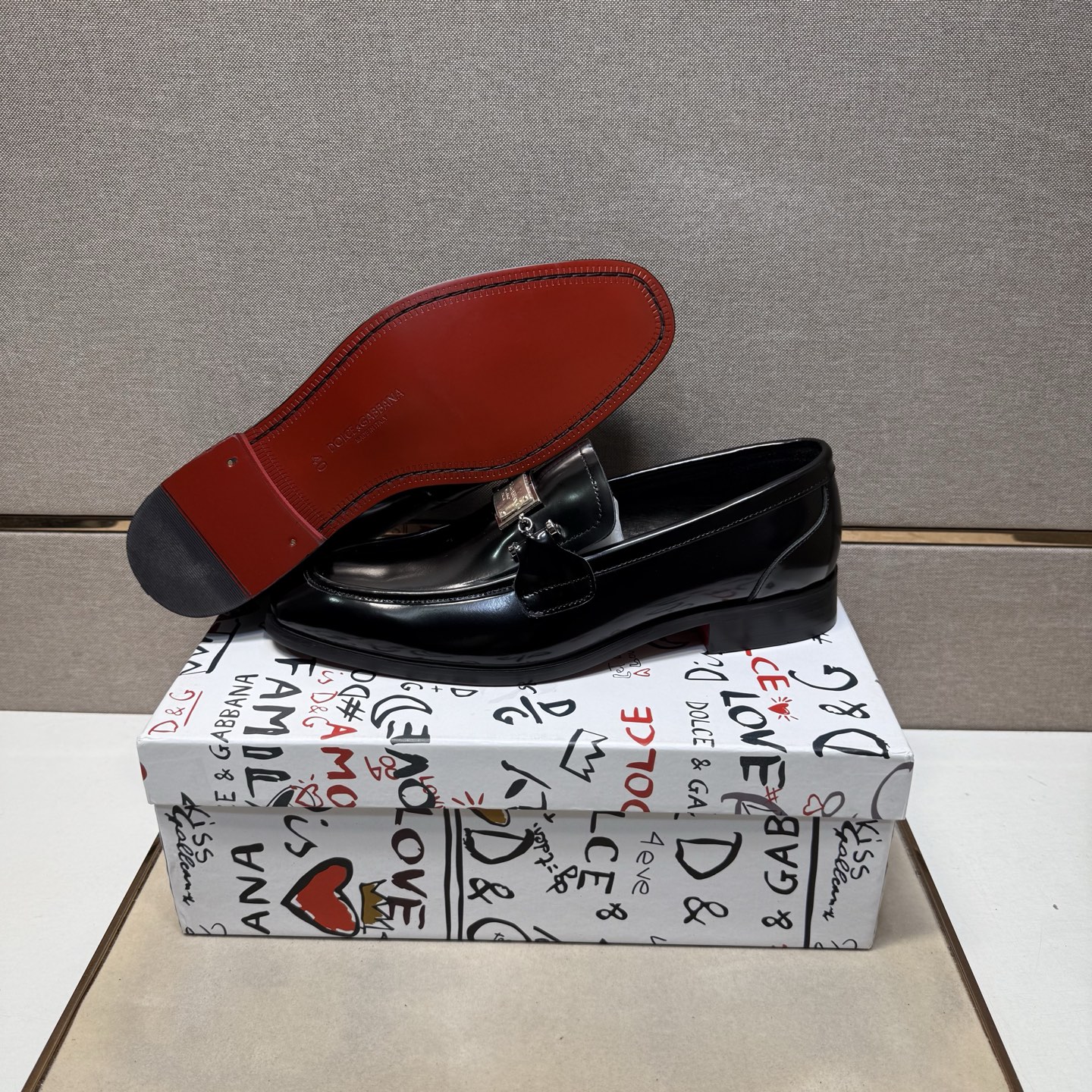 D&G men's leather shoes-37