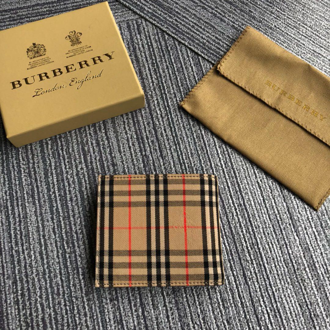 New Replcia Burberry Small Scale Check International Bifold Wallet Grey
