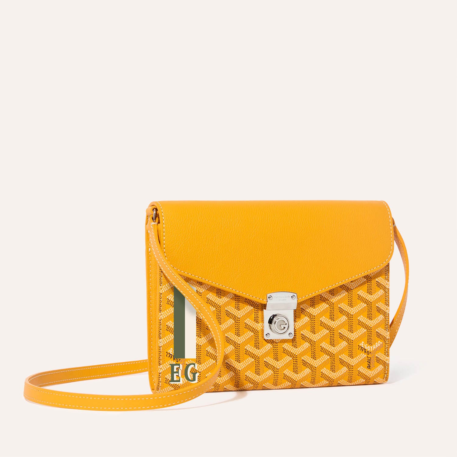 Chypre Wallet-Pouch Stripes and Initials