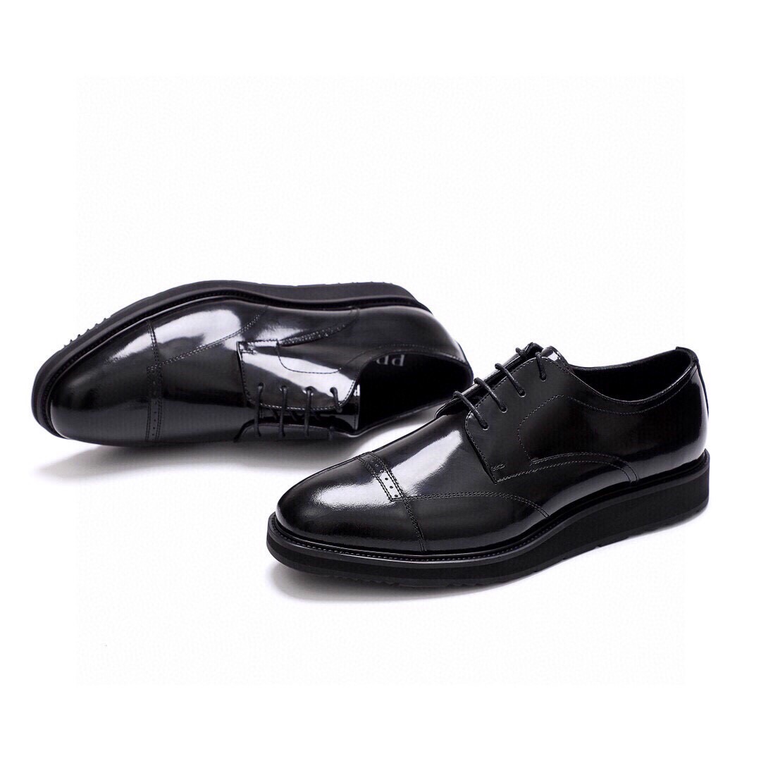 Prada men's leather shoes-26