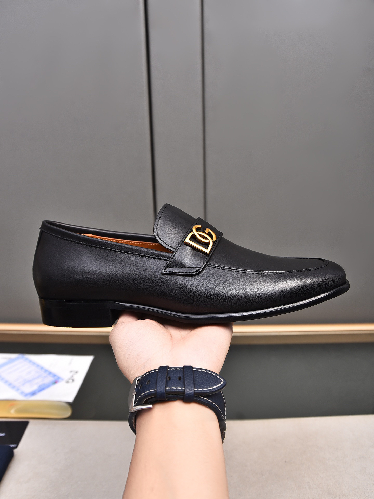 D&G men's leather shoes-67