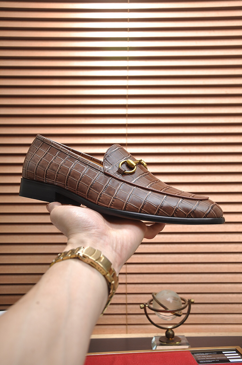 Gucci men's leather shoes-65