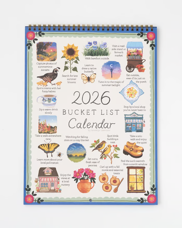 2026 Bucket List Wall Calendar