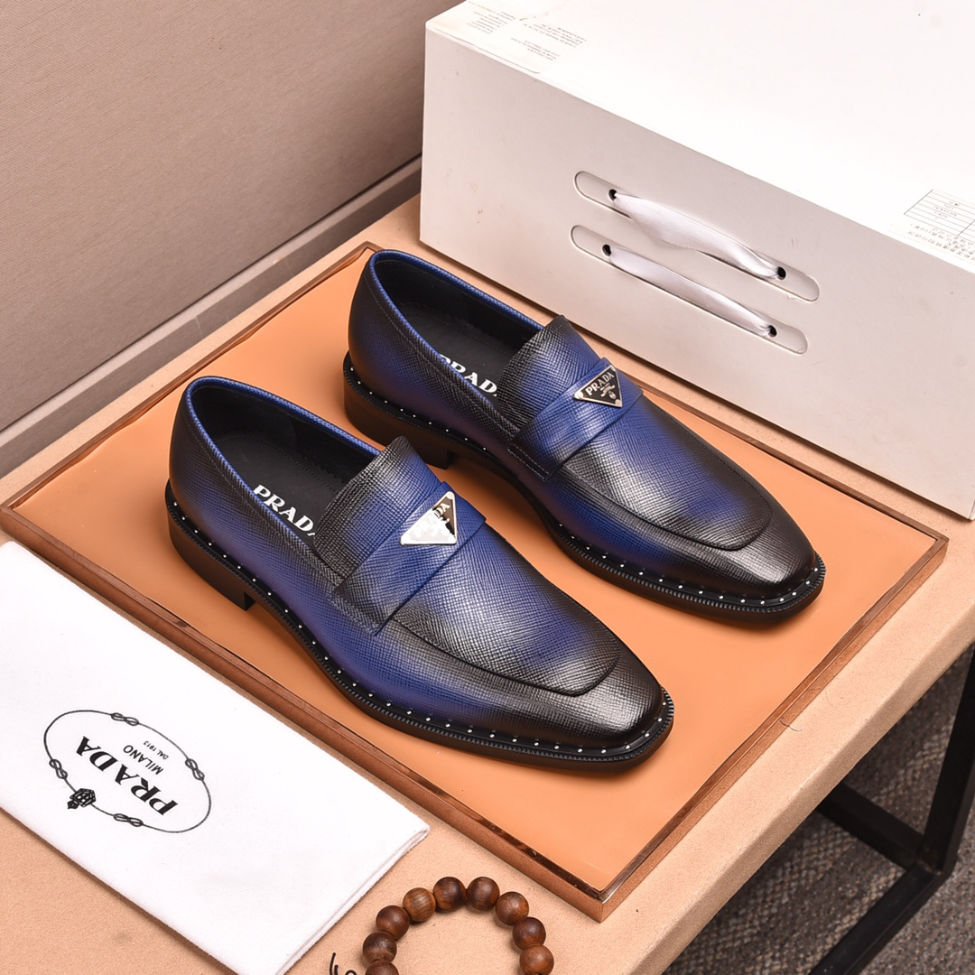 Prada men's leather shoes-41