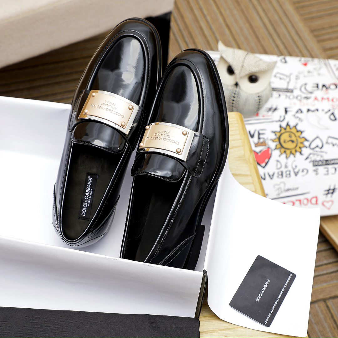 D&G men's leather shoes-69