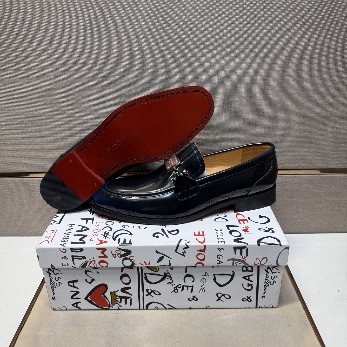 D&G men's leather shoes-38