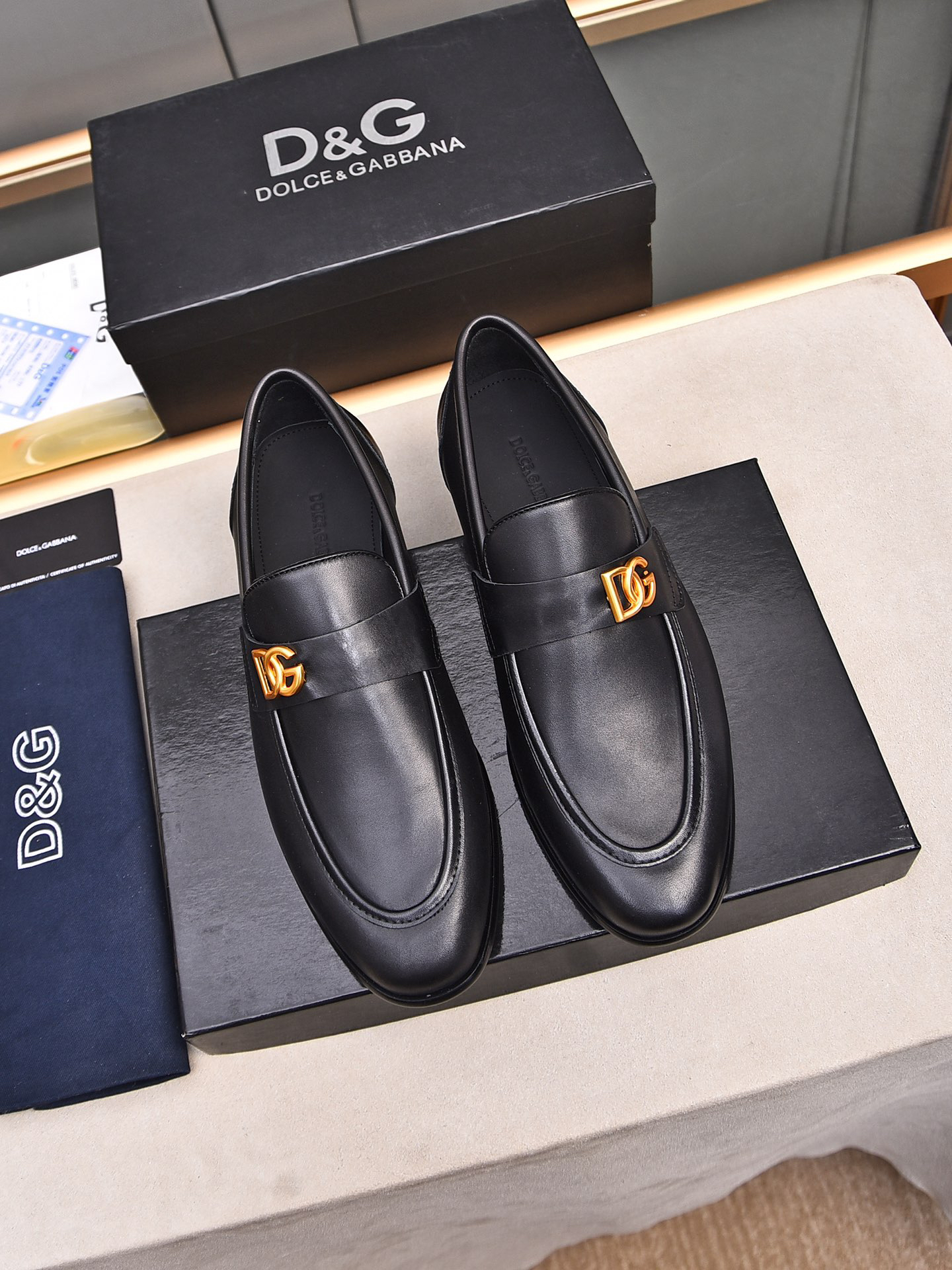 D&G men's leather shoes-65