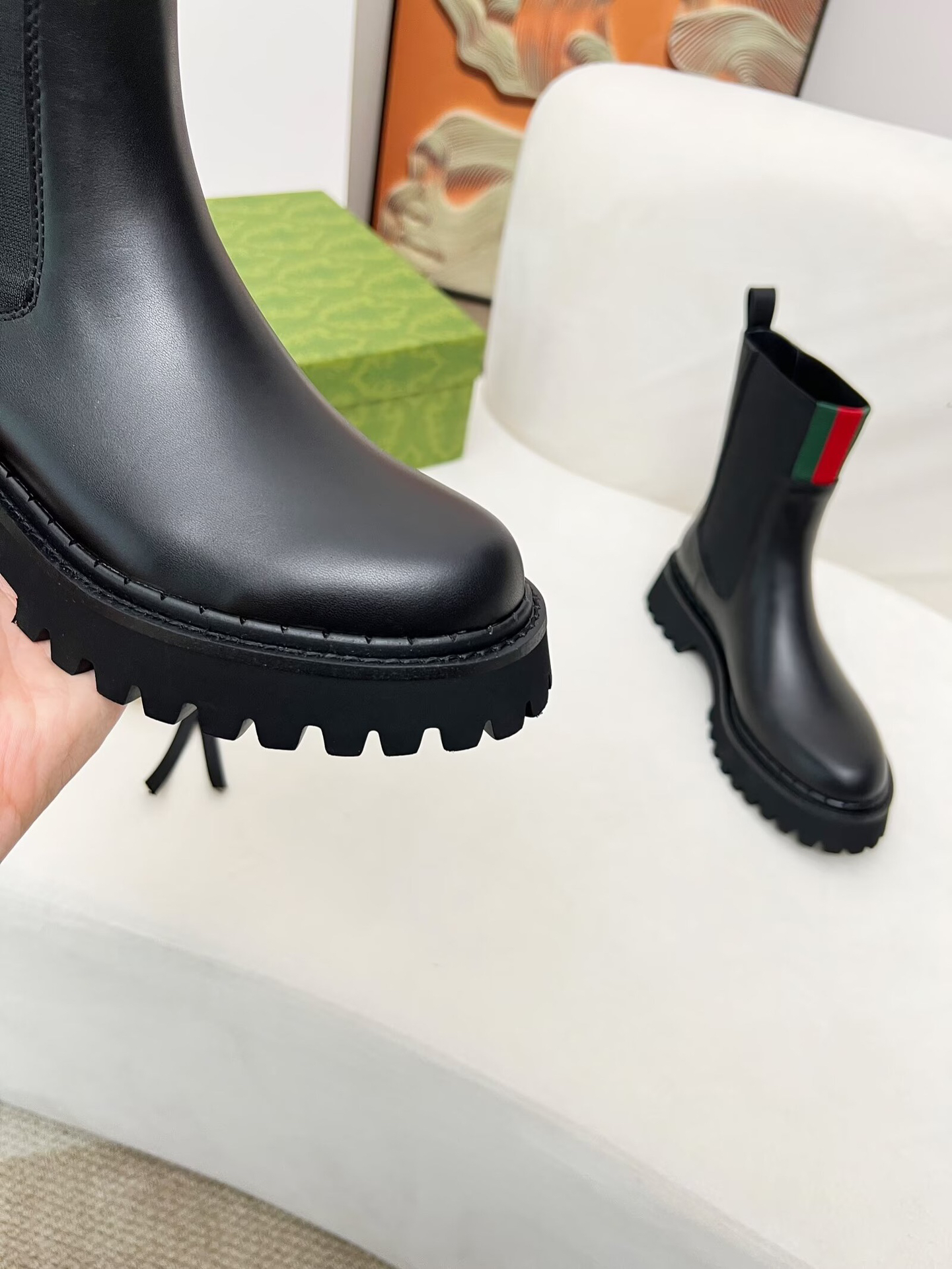 Gucci women's leather shoes-7