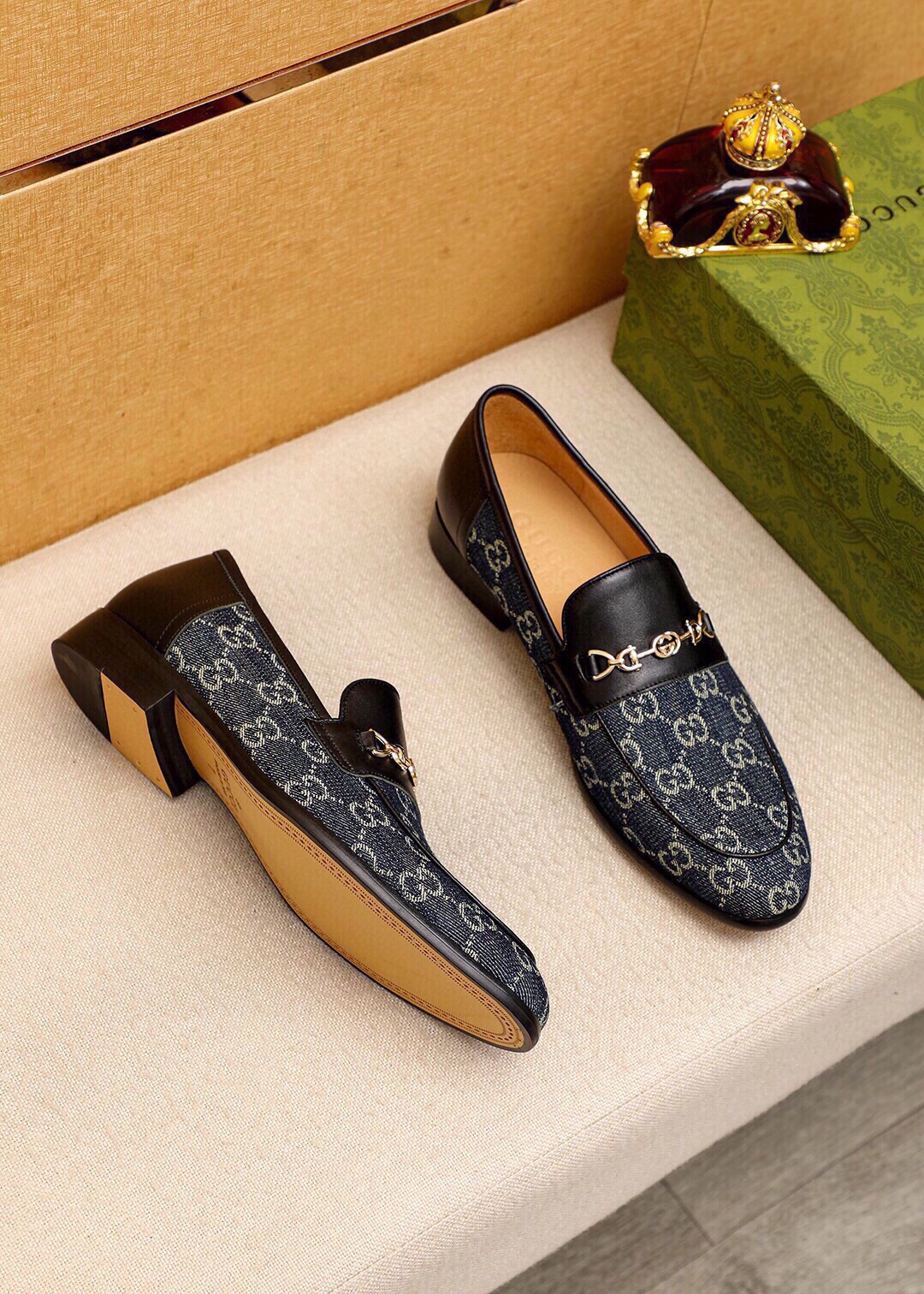 Gucci men's leather shoes-118