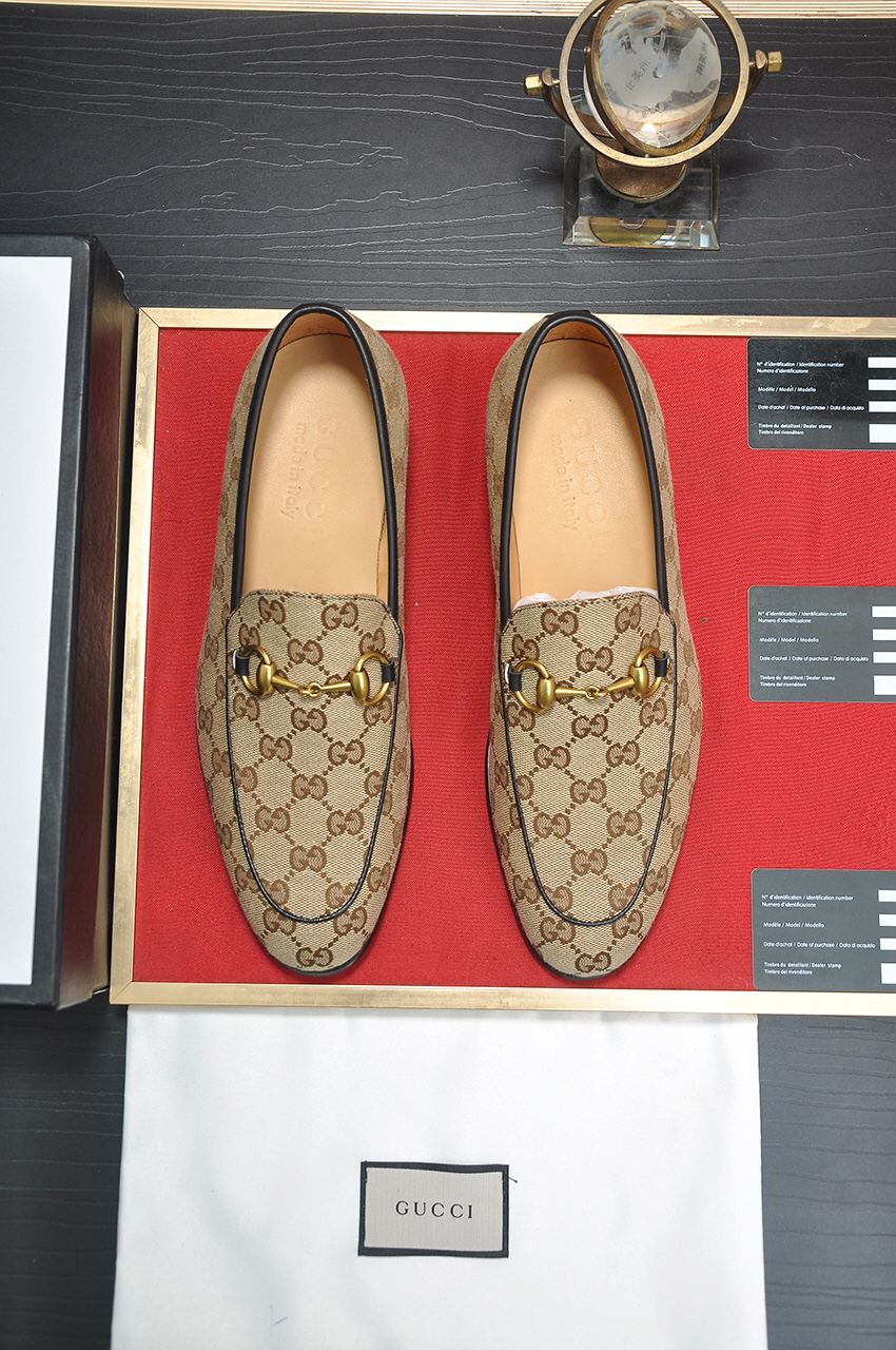 Gucci men's leather shoes-66