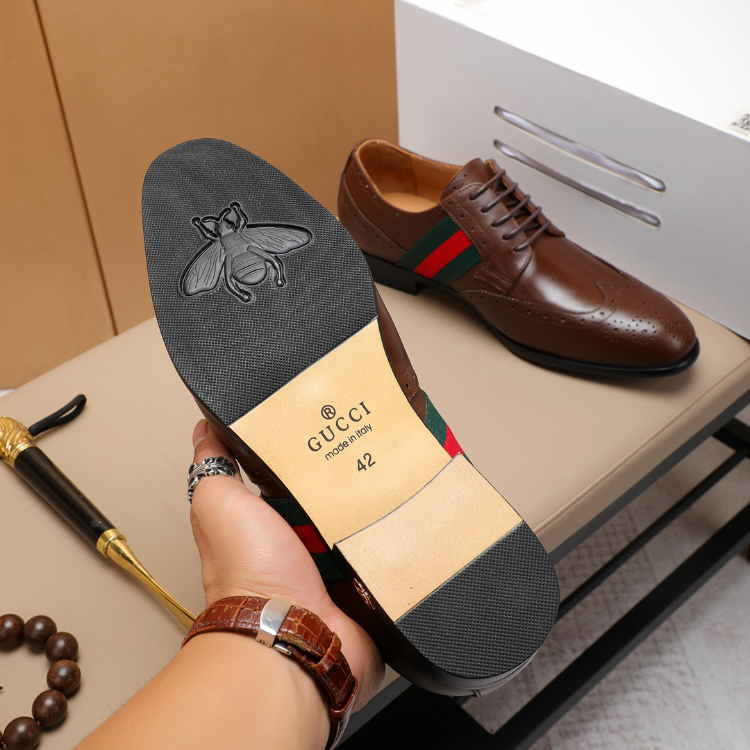 Gucci men's leather shoes-88