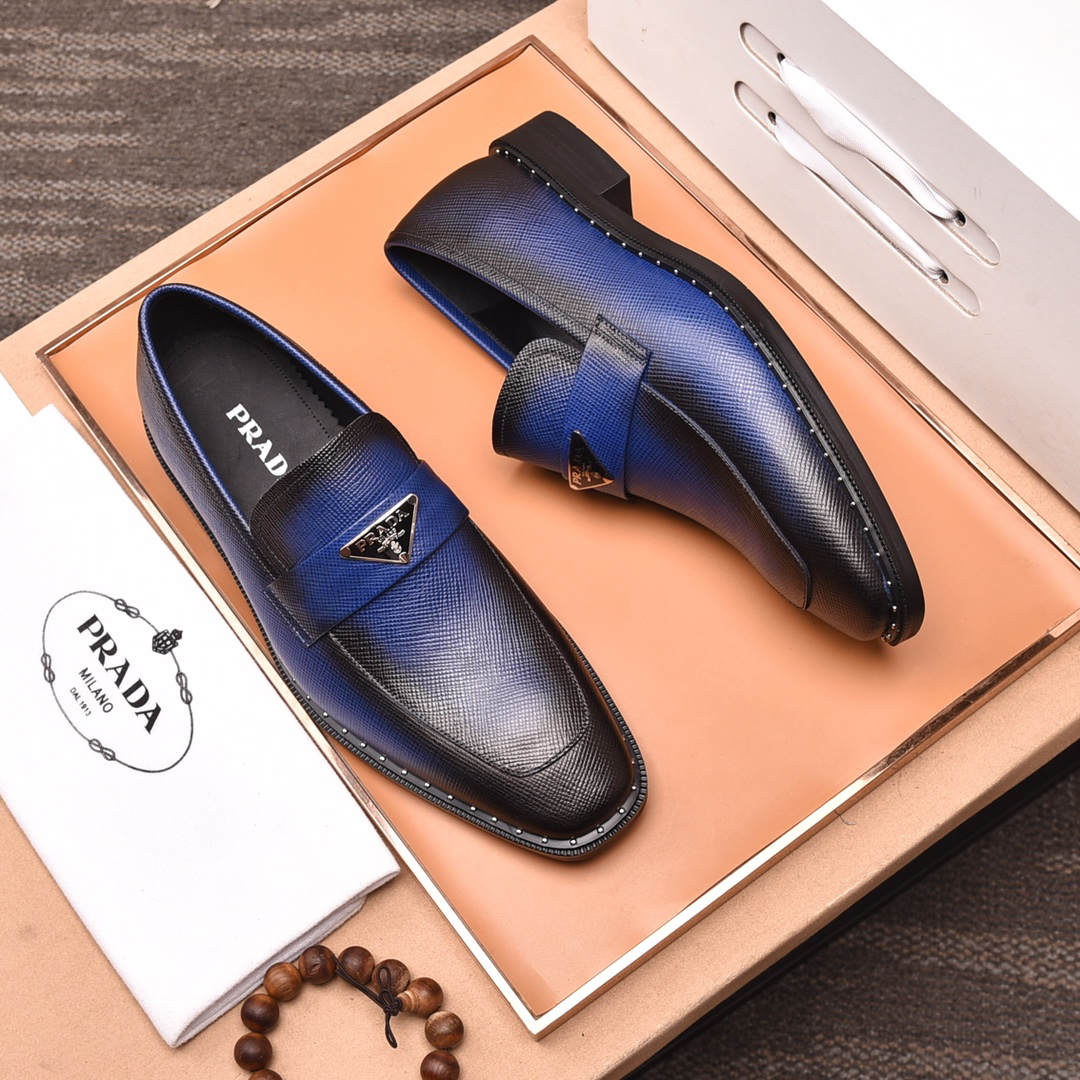 Prada men's leather shoes-41