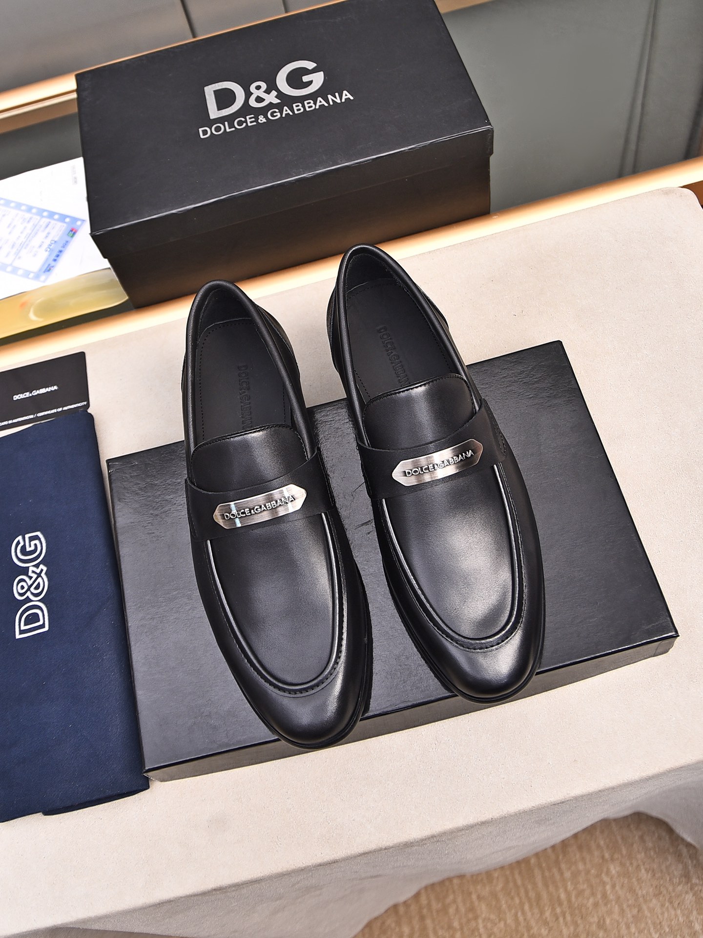 D&G men's leather shoes-43