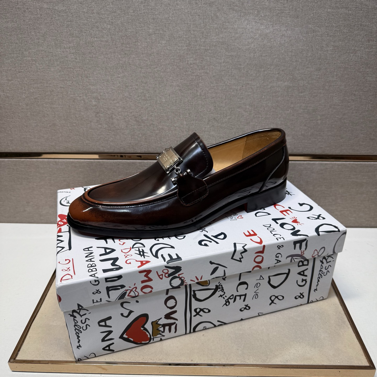 D&G men's leather shoes-90