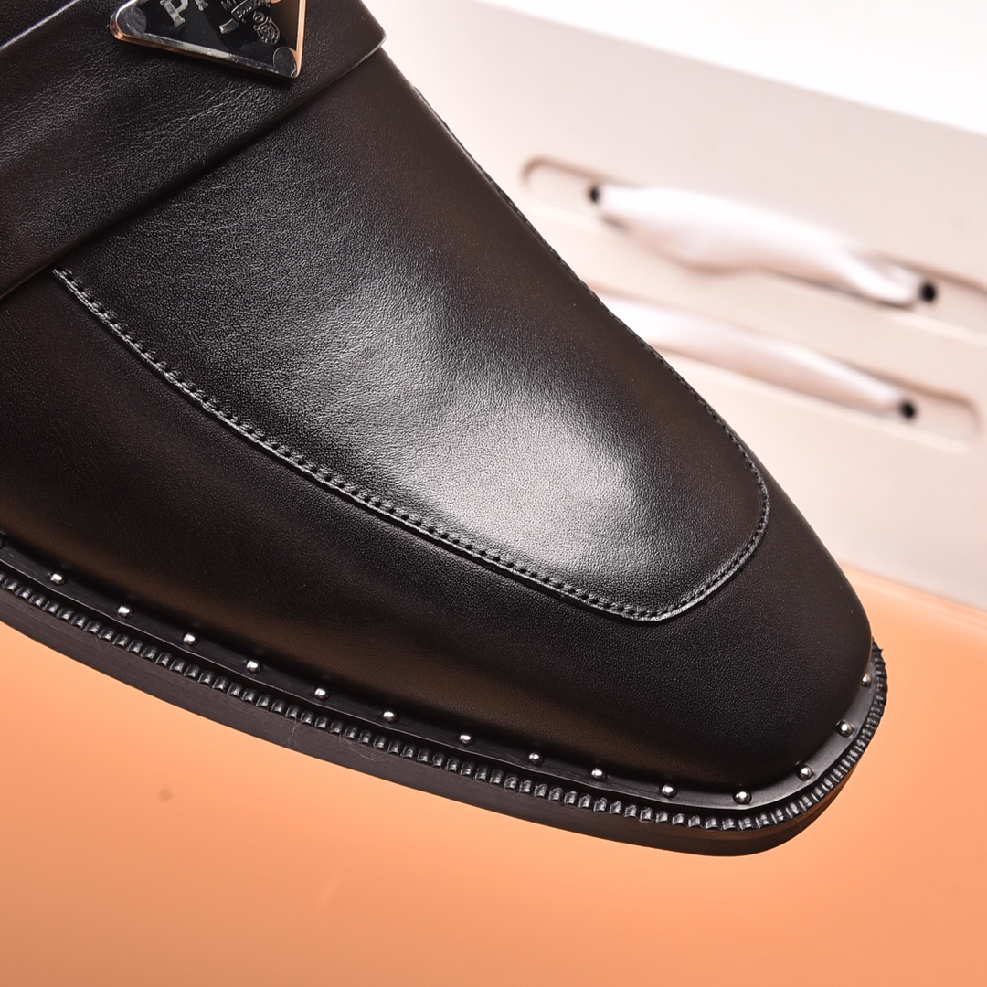 Prada men's leather shoes-40