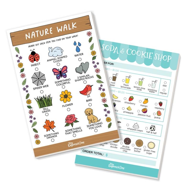 🔥Last Day 49% OFF - 🥳 Pretend Play Notepads | 2-Pack | 40 Pages Each ✨