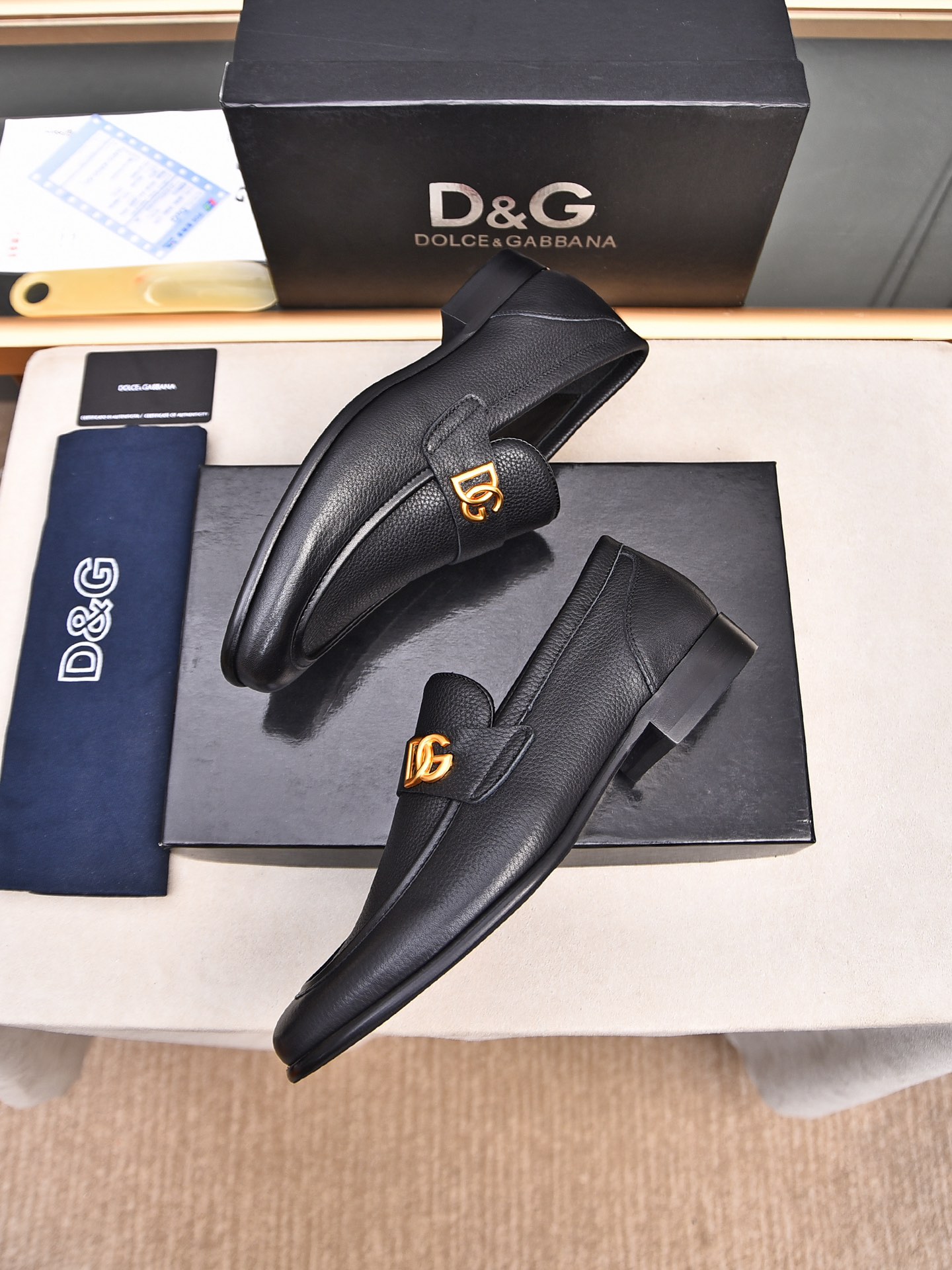 D&G men's leather shoes-16