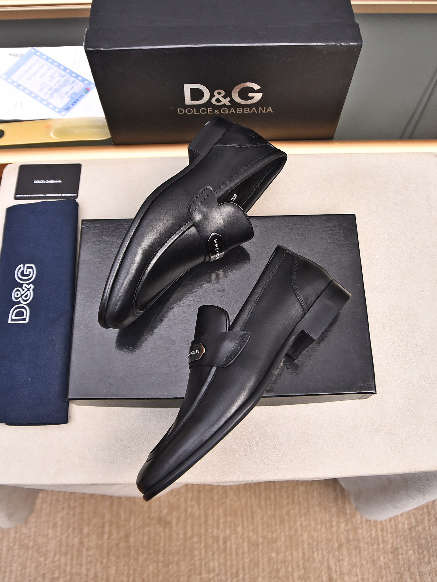 D&G men's leather shoes-11