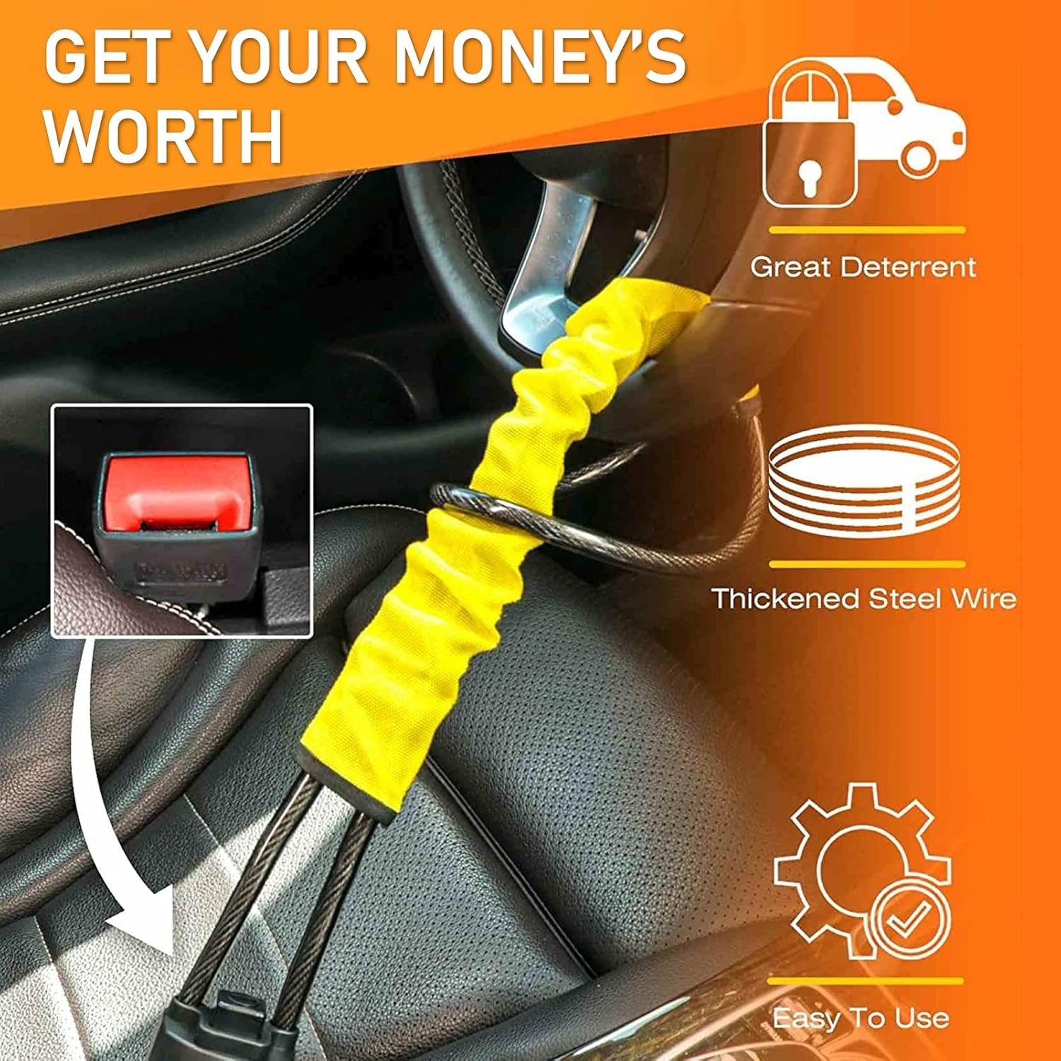 ✨⏰Final 6-hour Preferential Deal✨Car Steering Wheel Anti-theft Lock