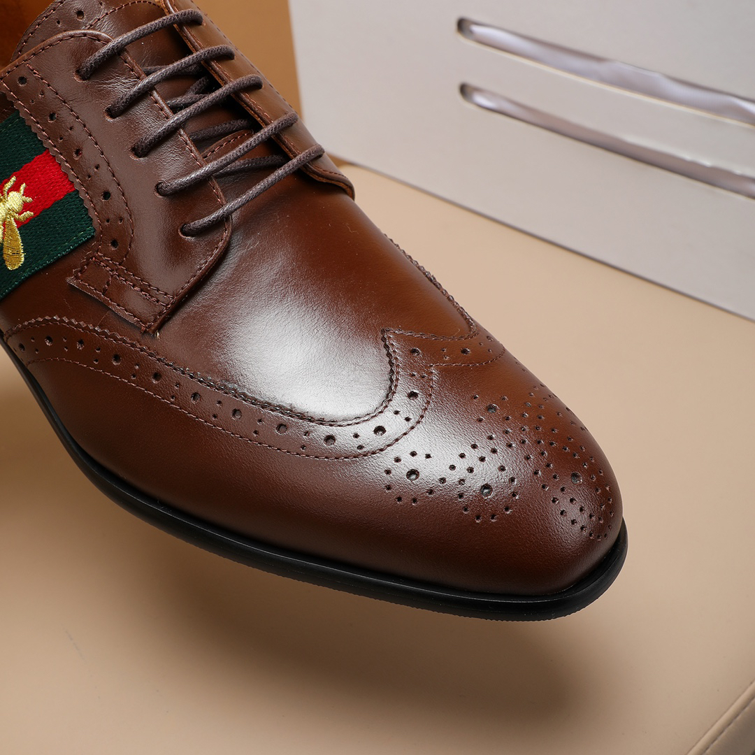 Gucci men's leather shoes-88