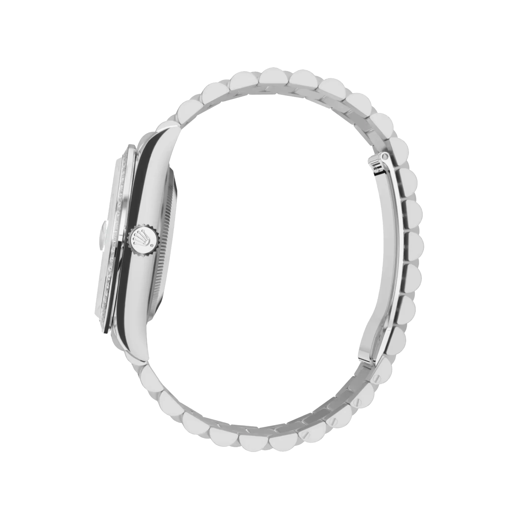 Day-Date: platinum, bright black, diamond-set, m228239-0005