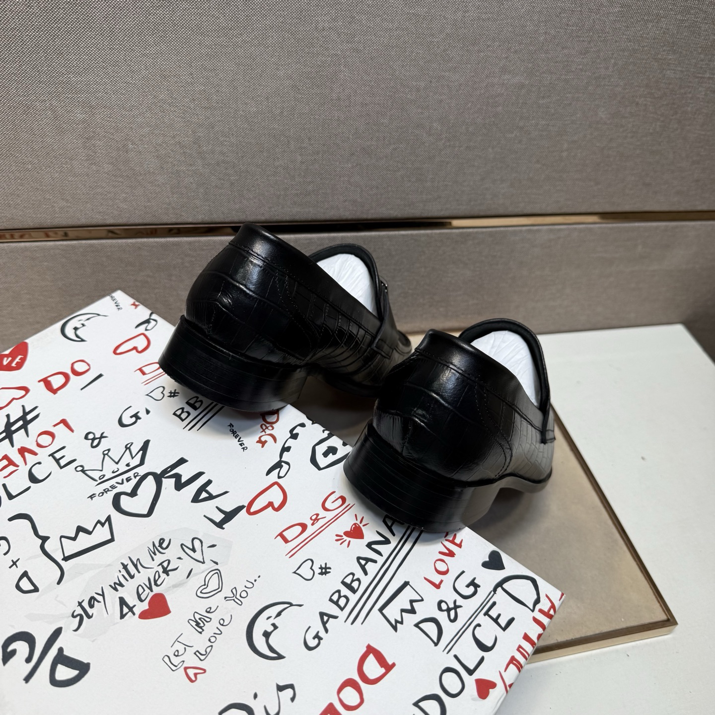 D&G men's leather shoes-96