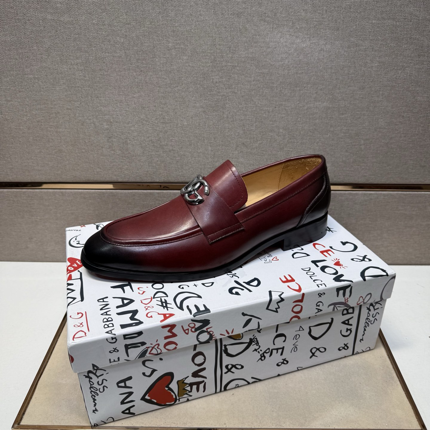 D&G men's leather shoes-98