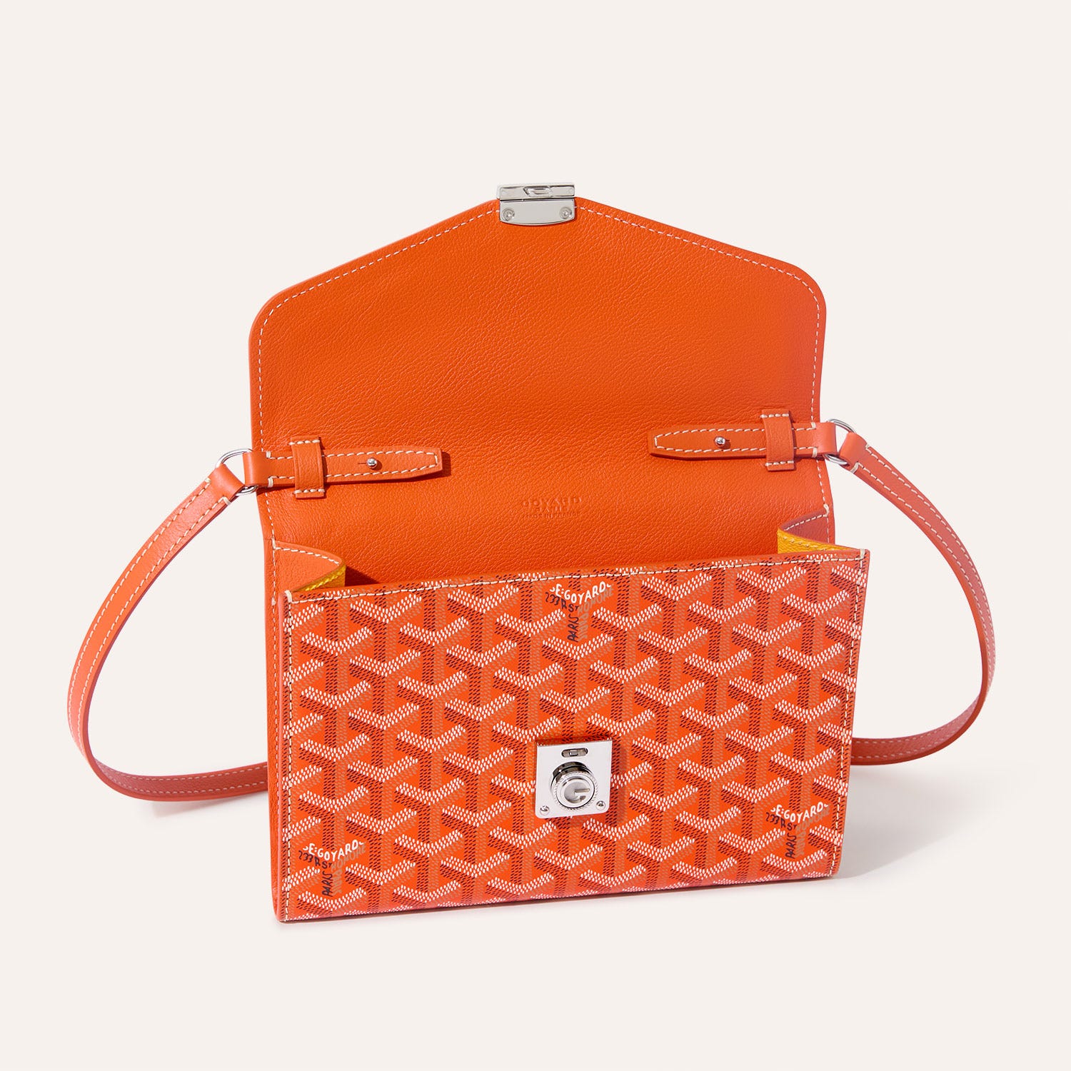 Chypre Wallet-Pouch Stripes and Initials