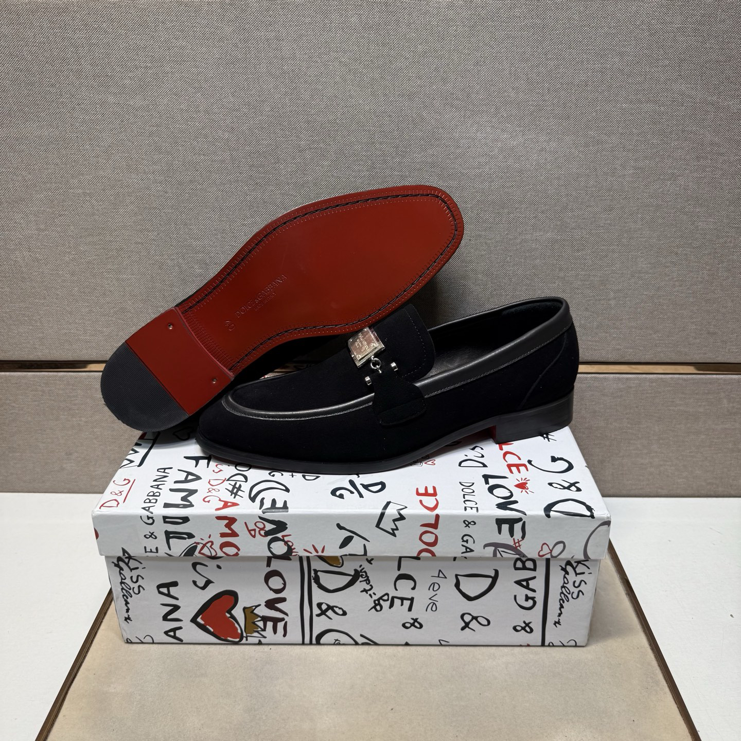 D&G men's leather shoes-95