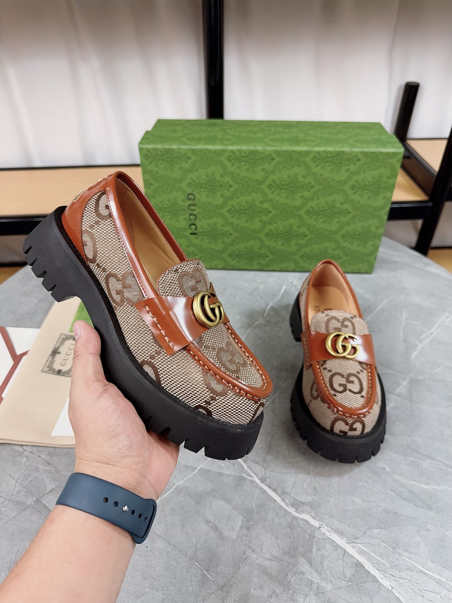 Gucci women's leather shoes-92