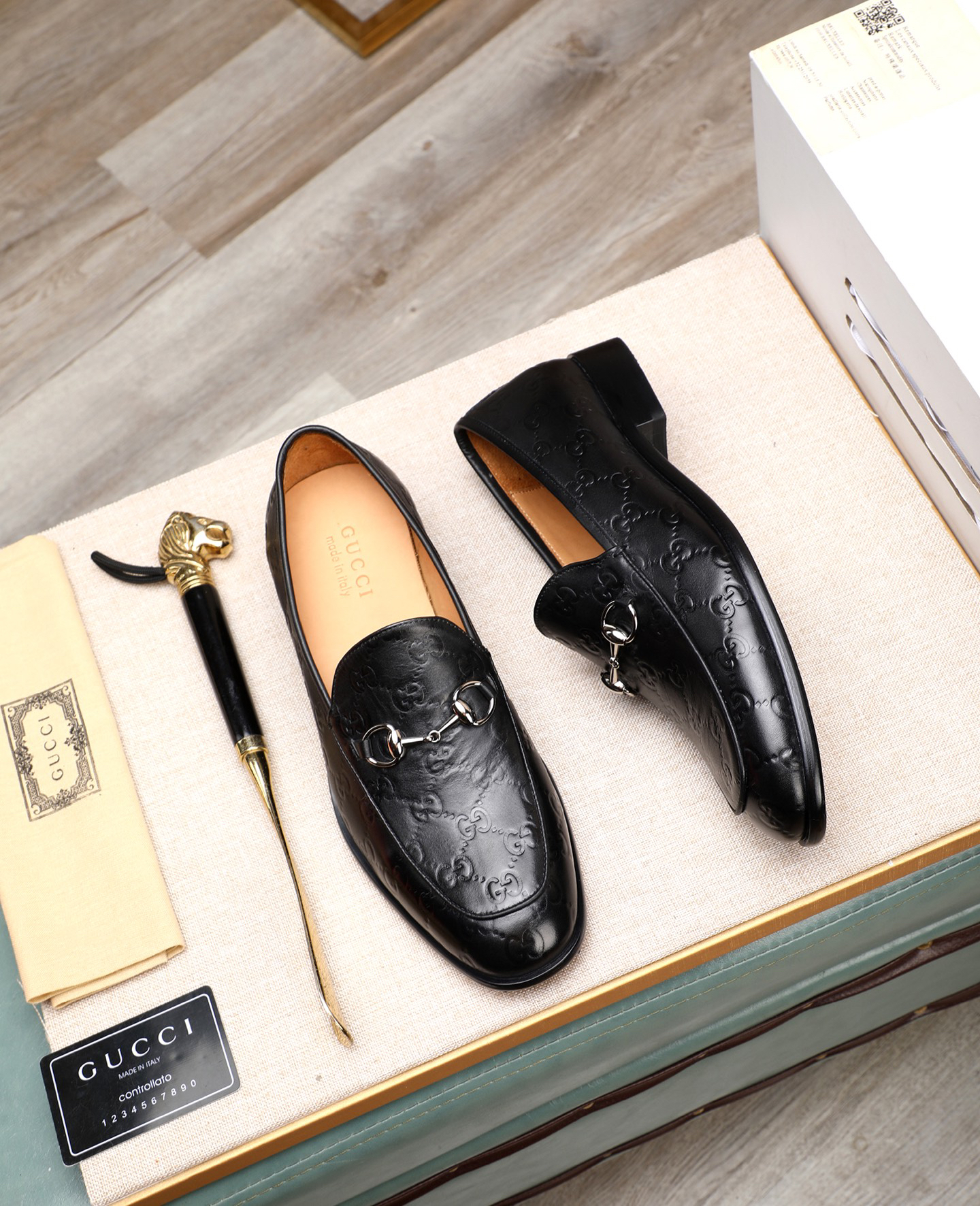 Gucci men's leather shoes-97