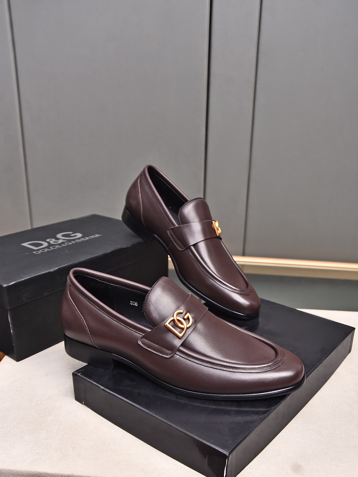D&G men's leather shoes-62