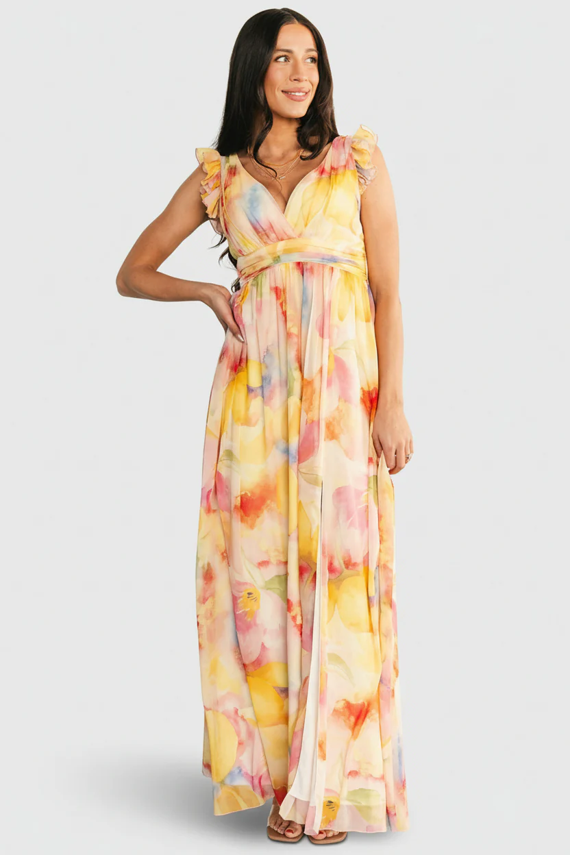 Esperanza Maxi Dress | Yellow Multi
