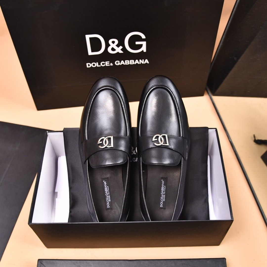 D&G men's leather shoes-88