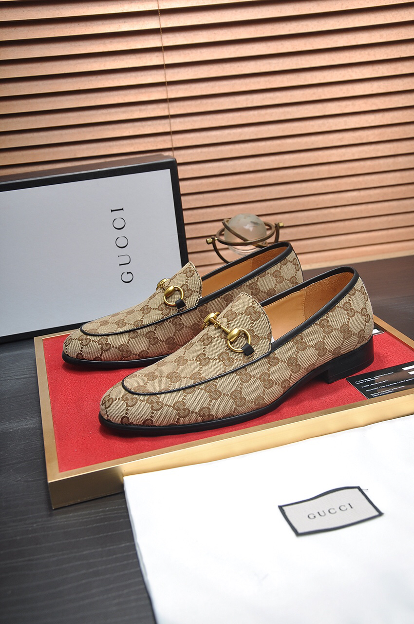 Gucci men's leather shoes-66