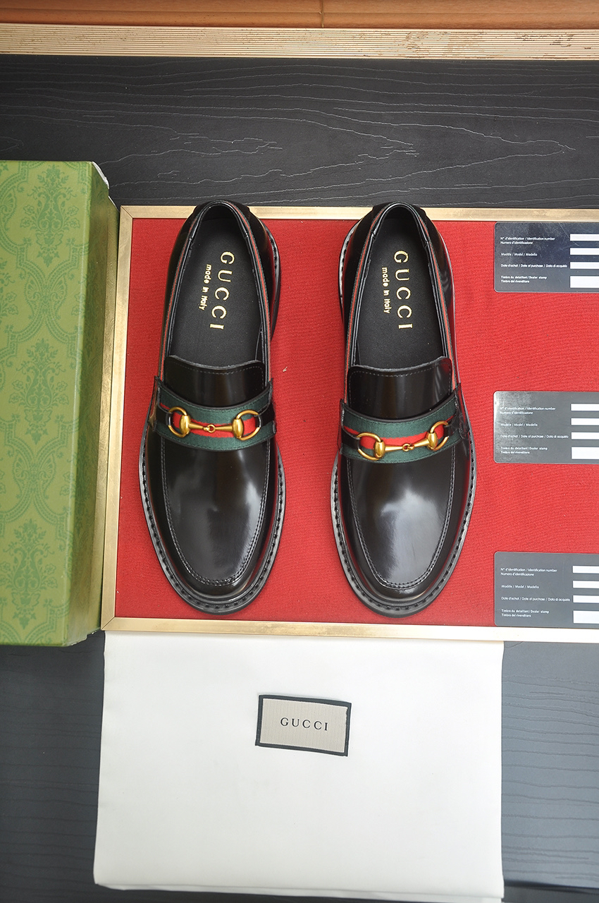 Gucci men's leather shoes-94