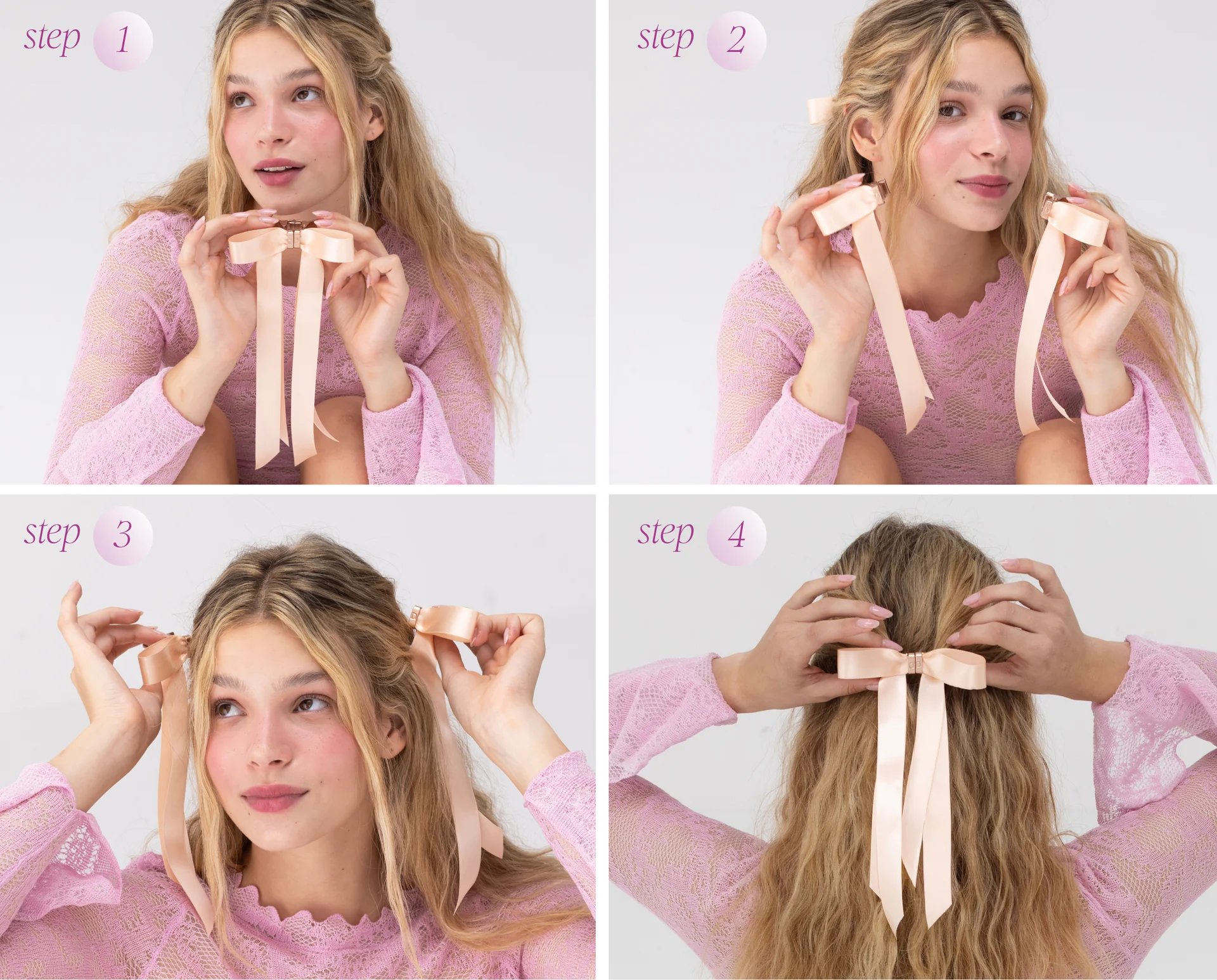 💖Valentine's Day Sale 50% OFF🎉KLIIX - Metal Bow Magnetic Hair Clip 🎀