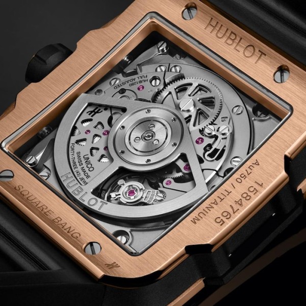 Square Bang Men Automatic Skeleton Rubber Watch 821.OM.0180.RX