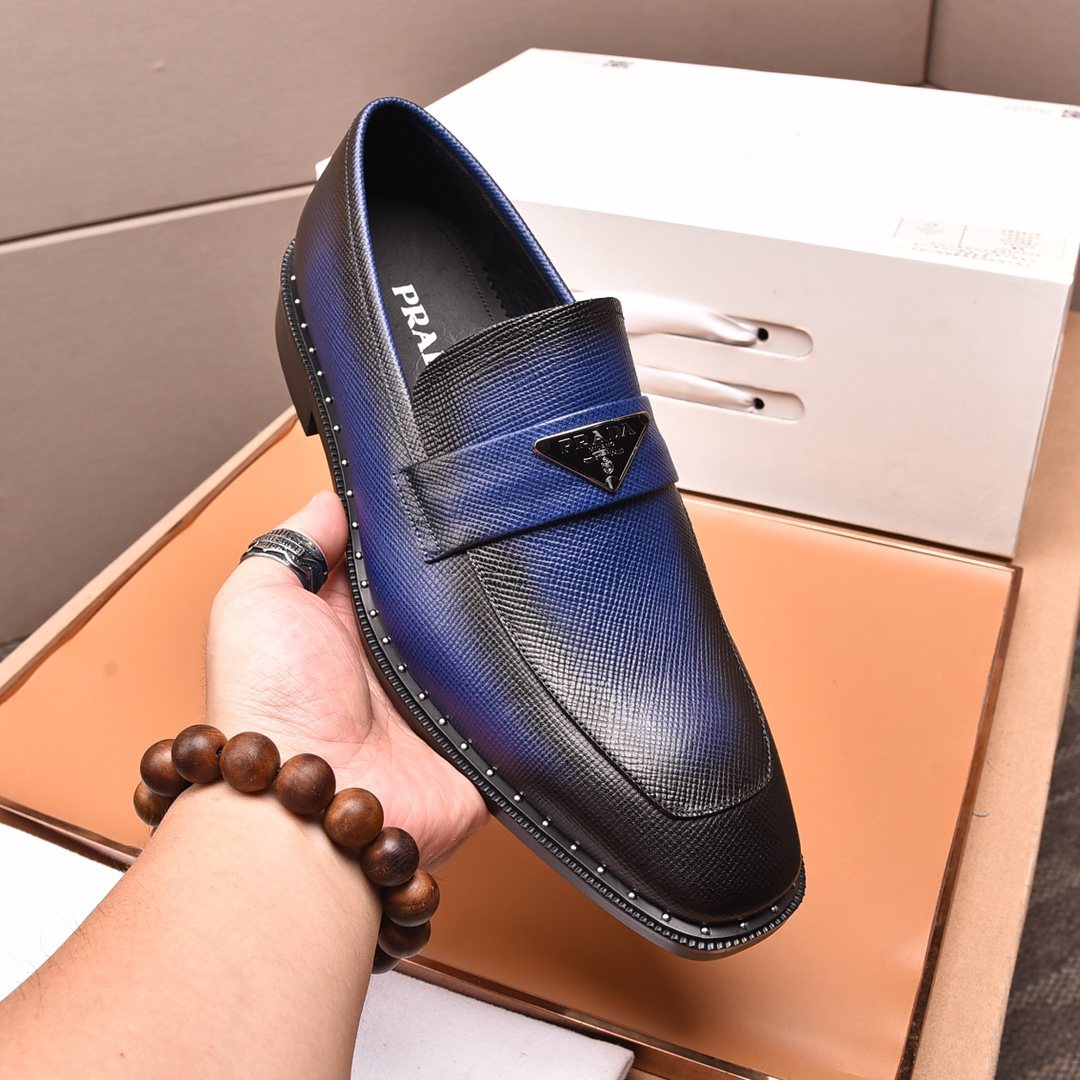 Prada men's leather shoes-41