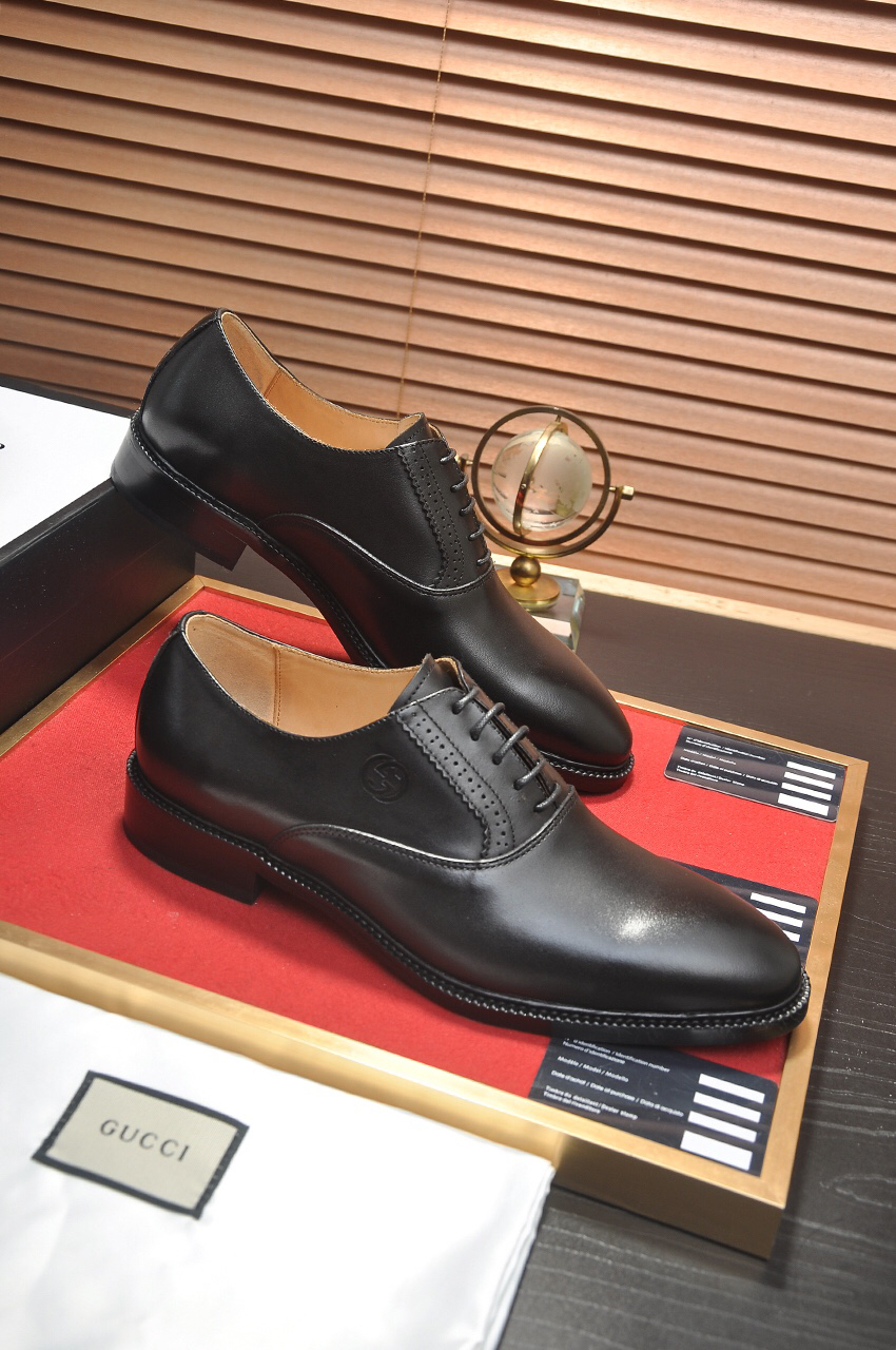 Gucci men's leather shoes-63