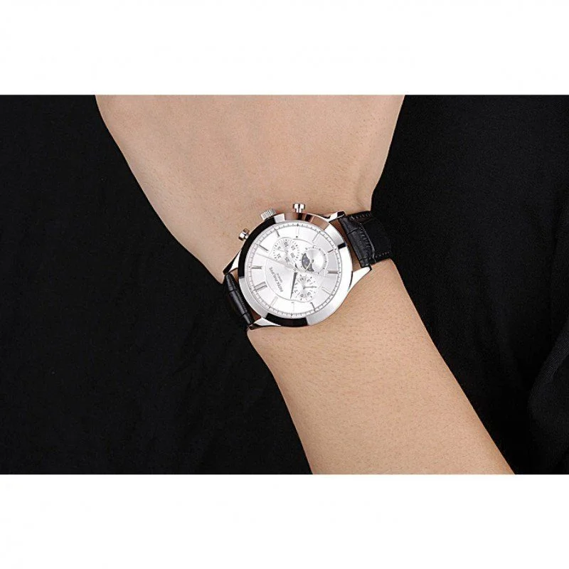 Moonphase Chronograph Dial White 41 mm, Stainless Steel