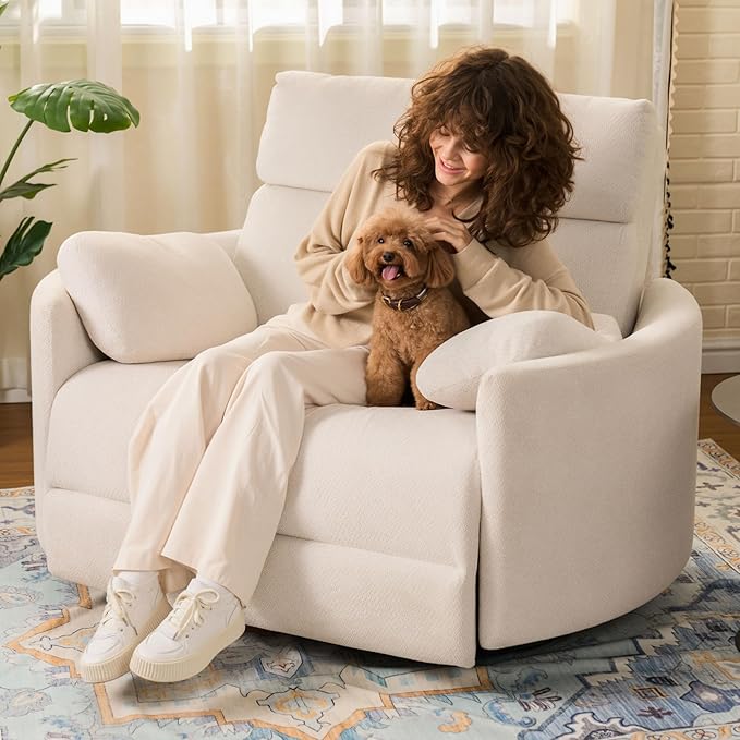Extra-large 54-inch electric recliner with USB and Type-C ports, perfect for the living room or bedroom